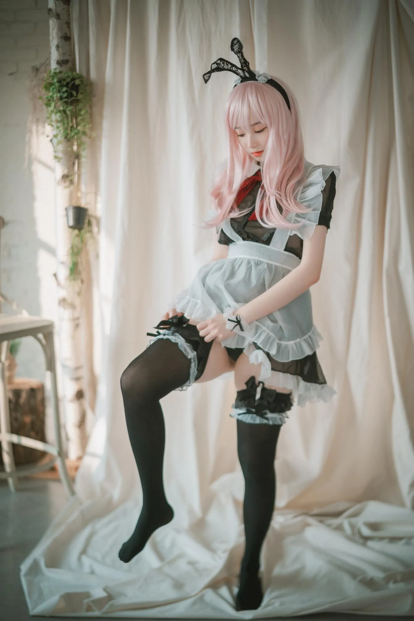 Bambi밤비 – NO.65 [DJAWA] Sheer Bunny Maid [51P]插图